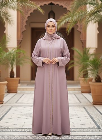 003 জাফরান সিল্ক বোরখা